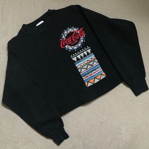 Vintage Crop Coca Cola Sweatshirt Size S/M